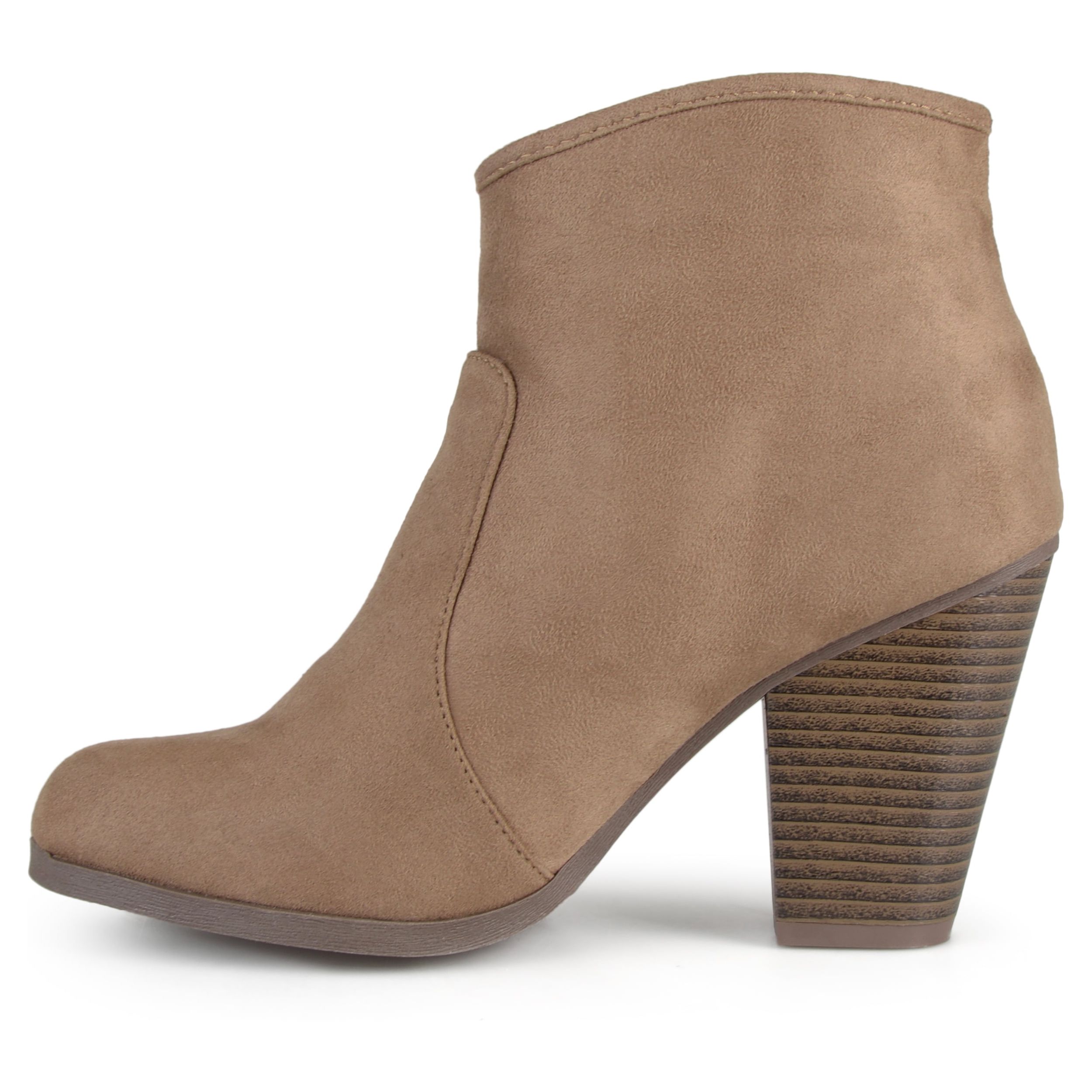 Brinley Co. Women's Wide Width Faux Suede High Heel Ankle Boots - image 5 of 7