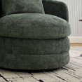 thumbnail image 4 of Spaco 30"W Modern Round 360° Swivel Barrel Accent Chair, Chenille Upholstery, Ergonomic Design, Green, 4 of 8