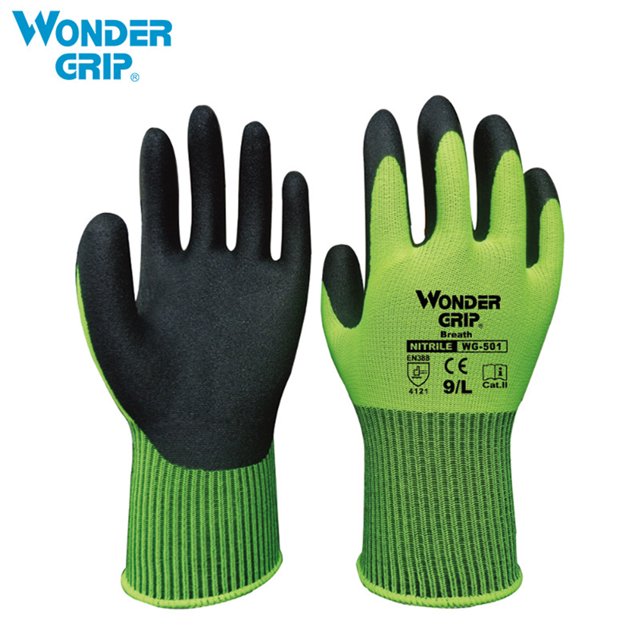 Guantes de trabajo universales Wonder Grip con forro de nailon calibre 13 y