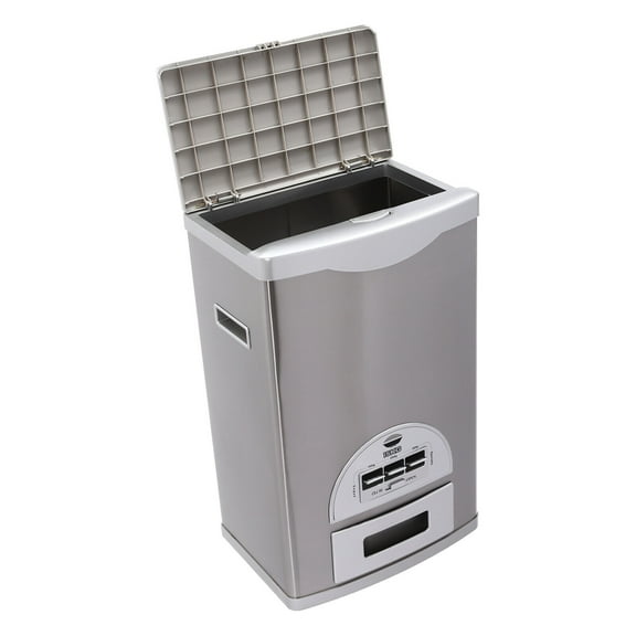 Automatic Stainless Steel Rice Dispenser Storage Container Food Storage Tank Kit 15kg/33lbs Large Capacity