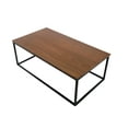 thumbnail image 2 of Uspridefurniture Industrial Wood and Metal Rectangle Coffee Table, Walnut, 2 of 5