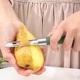 thumbnail image 6 of Clearance Under $3 Peeler With Hook Vegetable Peeler Stainless Steel For Potato Peeling Prep Veggie Scraping Tool Green (1Pc), 6 of 9