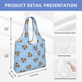 thumbnail image 3 of Vsdgher Terrier Print canvas Tote Bag, Lightweight Cloth Bags, Suitable for shopping, groceries, travel, 3 of 4