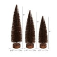 thumbnail image 2 of Vickerman 12"-14"-16" Chocolate Glitter Oval Pine Artificial Christmas Tree, Set of 3, 2 of 2