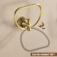 thumbnail image 4 of ABCISI Brass Towel Ring, Antique Hand Towel Holder, Flexibly Rotated by 180 °, Sturdy Bathroom Towel Rack Hanger, Exquisite Pattern Carving with Concealed Screws Design,Wall Mounted Retro Accessories, 4 of 7