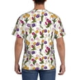 thumbnail image 3 of Vsdgher Tulips Flowers Print Men's Dry Fit Mesh Athletic Shirts Moisture Wicking Tennis T-Shirt Tops, 3 of 9