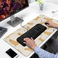 thumbnail image 2 of Long Mouse Pads for Desk,Golden Retriever with Bones and Paws Desk Mats on Top Of Desks, Desk Mouse Pad Extra Large with 3mm Non-Slip Base and Stitched Edge for Gaming,Office,Work,Home 31.5"x15.7", 2 of 6