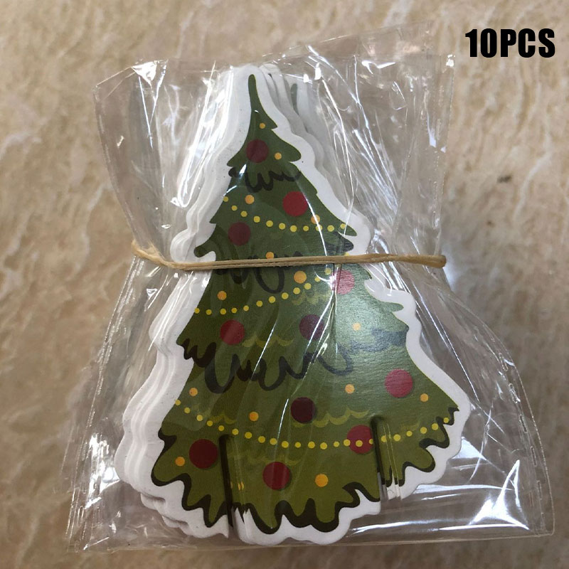 10Pcs Christmas Cup Card Christmas 