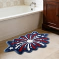 thumbnail image 6 of Beautynvta 4th of July Bathroom Rugs, American Fireworks Tufted Rug Patriotic Floor Mat, Plush Non-Slip Absorbent Bath Rug for Indoor Entrance Bathroom Decor, 15.7x23.6 Inch, 6 of 7