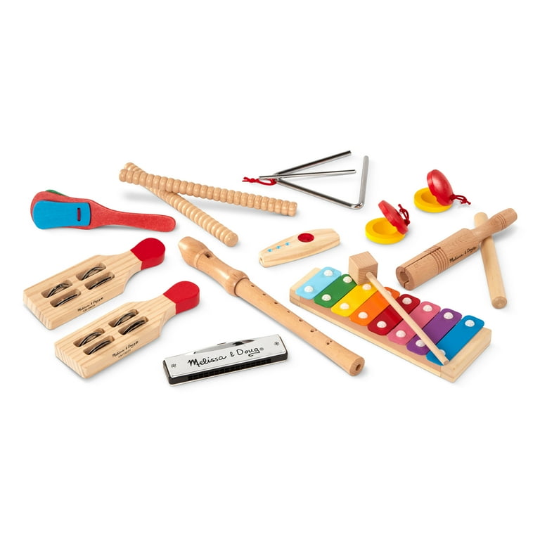 Melissa Doug Deluxe Band Set With Wooden Musical Instruments and