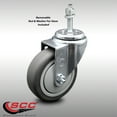 thumbnail image 2 of 4 Inch SS Thermoplastic Rubber Wheel Swivel 3/8 Inch Threaded Stem Caster SCC, 2 of 2
