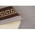 thumbnail image 3 of Custom Size Skid Resistant Backing Rug Runner Greek Key Bordered Grey Design Cut to Size Roll Runner Rug By Feet, 3 of 7