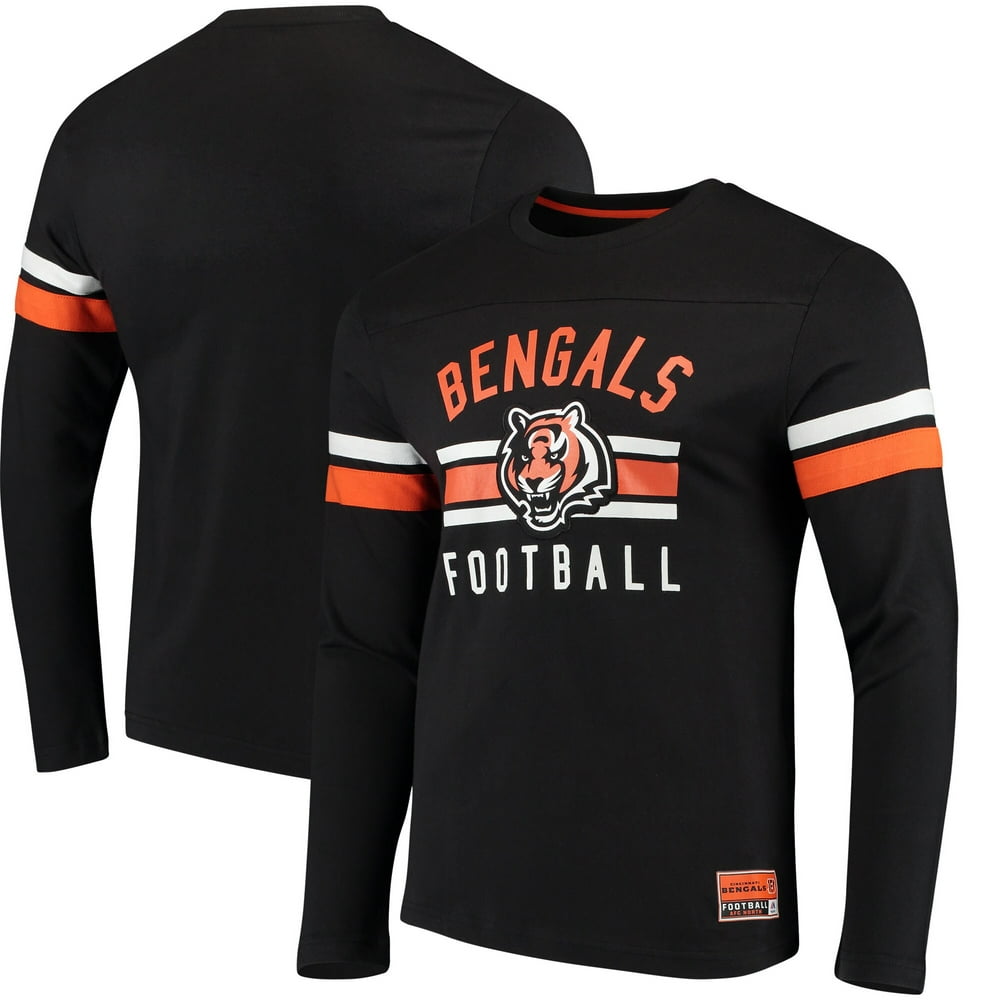 Cincinnati Bengals Majestic Power Hit Wordmark Long Sleeve T-Shirt ...