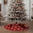 thumbnail image 4 of Fotbe Christmas Red Balls Pattern Christmas Tree Skirt, Tree Skirts Plush Christmas Decorations, Christmas Tree Skirts Xmas Decorations Holiday Party Decor-48", 4 of 6