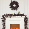 thumbnail image 4 of Guvpev 2Pcs Fall Garland for Mantel, 6FT Plum Cimicifuga Seeded Garland, Autumn Leaves Garlands, Artificial Cimicifuga Ramose Plant Leaf Garlands, Thanksgiving & Halloween Indoor Outdoor Fall Decor, 4 of 8