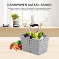 thumbnail image 4 of Handwoven Rattan Basket Portable Multifunctional Storage Basket, 4 of 9