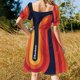 thumbnail image 5 of Bauhaus93 Vestido de manga corta vestido morado vestido elegante vestidos para ocasiones formales suelto verano, 5 of 7