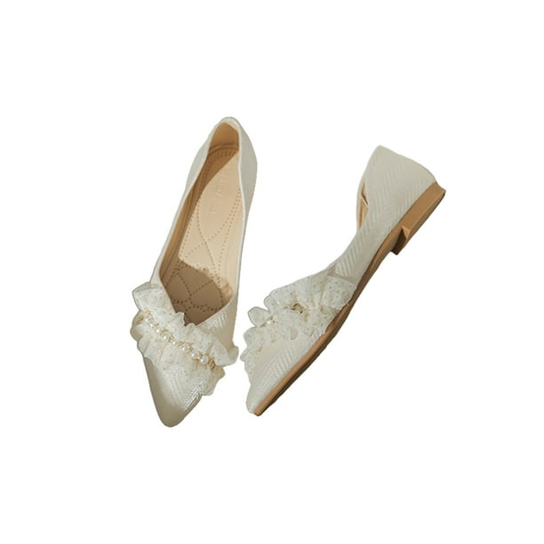Beige flats shop for wedding