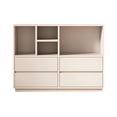 thumbnail image 1 of Ilios Innova | Librero Minimalista para Sala, Recámara u Oficina, Estante Organizador de Madera Blanco con Cajones, 1 of 9