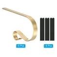 thumbnail image 3 of Christmas Stocking Holders, 6pcs Stocking Holder Stand Metal Hooks for Fireplace Decorations, Gold, 3 of 5