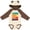 Natural & Brown w Ears, variant on Sketch Artist Eat Sleep Draw Repeat Boys or Girls Long Sleeve Baby Bodysuit