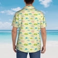 thumbnail image 4 of Fuzoiu Armadillo Floral Print Hawaiian Shirt for Men, Summer Beach Casual Short Sleeve Button Down Shirts, Men’s Beach Summer Shirts with Pocket,Small, 4 of 7
