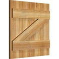 thumbnail image 2 of 21 1/2"W X 21"H Timbercraft Four 5 3/8" Boards Joined Board-N-Batten Shutters W/Z-Bar, Rough Sawn Western Red Cedar (Per Pair), 2 of 13