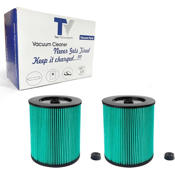 17912 & 9-17912 HEPA Vacuum Filter Compatible with Filter No.9-17912 fits 5, 6,8,9,12,14,16 and 32 gal vacs or larger made after 1988 Pack of 2 Filters
