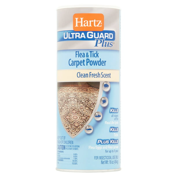 Hartz UltraGuard Plus Clean Fresh Scent Flea & Tick Carpet Powder, 16