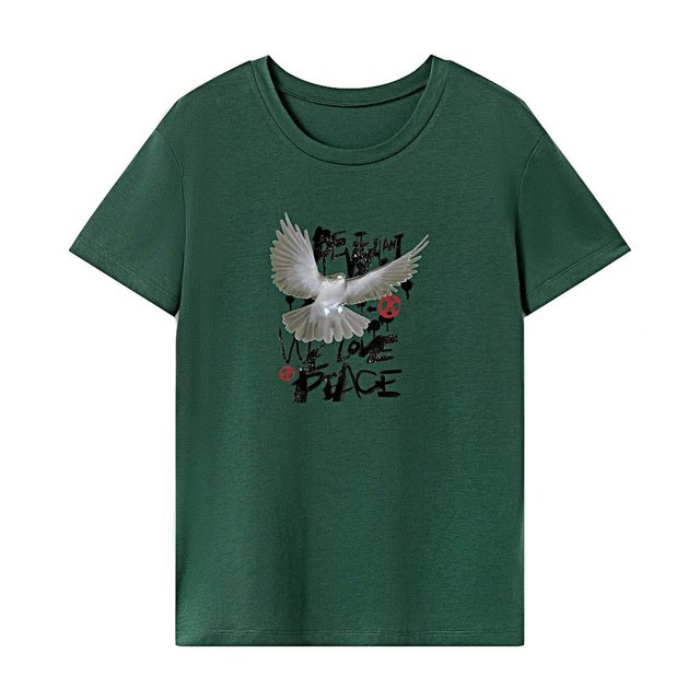 Camiseta para Mujer Ropa Deportiva de Verano Camiseta básica para Mujer para Viajar Trabajo Vacaciones SG