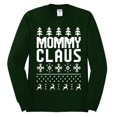 thumbnail image 2 of Mommy Claus Ugly Christmas Sweater Mens Long Sleeve Shirt, Forest Green, Large, 2 of 3