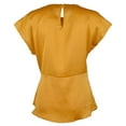 thumbnail image 3 of Women's Crew Neck Tie Waist Short Sleeve Blouse X-Large, 3 of 5