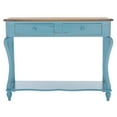 thumbnail image 2 of Safavieh Katie Coastal 2 Drawer Wood Console Table, Blue/Oak, 2 of 5