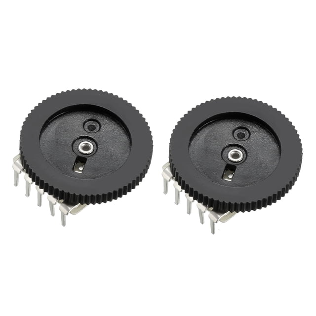 Potenciómetro de rueda de 10K ohmios para control de volumen estéreo de audio 16x2mm, 2 piezas