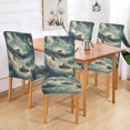 thumbnail image 2 of Yayeee 4 Pack Dining Chair Covers Stretch Parson Chairs Slipcovers Seat Protector, Beige Floating Whale, 2 of 6