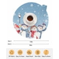 thumbnail image 6 of 13 Inch Round Placemats Set of 4, Blue Ombre Christmas Non Slip Heat Insulation PP Table Mats, Xmas Snowman Snowflake Winter Washable Place Mats for Kitchen Dining Party Table Decor, 6 of 7
