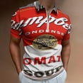thumbnail image 2 of TOMATO SOUP Men Zipper T-shirt Summer Casual Short Sleeve T-shirt Top, 2 of 7