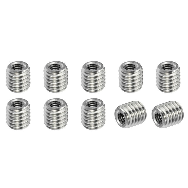 Unique Bargains Adaptateurs Filetage Manchon Réducteur Écrou M5x0,8 Mâle à M2.5x0.45 Femelle pour Réparer Insert Écrou Vis Réducteur 5mm 10 Pcs