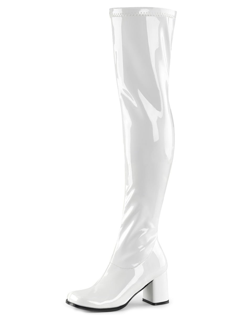 women's white gogo boots