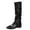 Black, variant on Knee High Boots Women Fold Over Knee High Leather Surface Boots High Heels Long Boots Pull-on Pointed Toe Dress Tall Boots for Women(Color:White,Size:6.5)