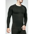 thumbnail image 2 of DEVOPS 2 Pack Men's Thermal long sleeve compression shirts (Large, Black/Charcoal), 2 of 3