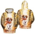 thumbnail image 3 of Welcome Fall Cavalier King Charles Spaniel Strolling Through Autumn Maple Forest All Over Print 3D Hoodie Unisex Merch Hoodies Dog Lover Gifts - 12012, 3 of 6