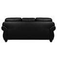 thumbnail image 4 of Leather Sofa 86" Wide 3 Seater Couch Rolled Arm Nailhead Trim Living Room Furniture, 4 of 8