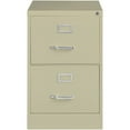 thumbnail image 2 of Pemberly Row Modern 25-in Deep Metal 2 Drawer Vertical File Cabinet Beige Putty, 2 of 8