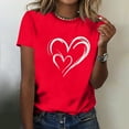 thumbnail image 4 of QETYUW Valentines Shirts for Women Valentine Love Heart Printed Tees Plus Size Casual Crew Neck Tshirts Summer Lightweight Shirt, 4 of 7