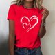 thumbnail image 4 of Xuyuer Womens Lover Heart Graphic Round Neck Shirt Valentines Funny Couple Matching Casual Short Sleeve Tee Tops, 4 of 7