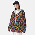 thumbnail image 5 of Goofa Colorful Pineapples1 Printed Women's UPF 50+ Sun Protection Hoodie Jacket Lightweight Long Sleeve Sun Shirt for Women with Pocket Hiking Outdoor-XX-Large, 5 of 9