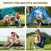 Camping Sleeping Pad, Ultralight Camping Mat with Pillow Built-in Foot Pump Inflatable Sleeping Pad for Camping Backpacking Hiking Traveling Tent