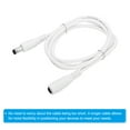 thumbnail image 5 of Uxcell 3Ft Male to Female 5.5x2.1mm DC Power Extension Cable, 6 Pcs 24AWG Wire Adapter Connector Charging Cord, White, 5 of 6