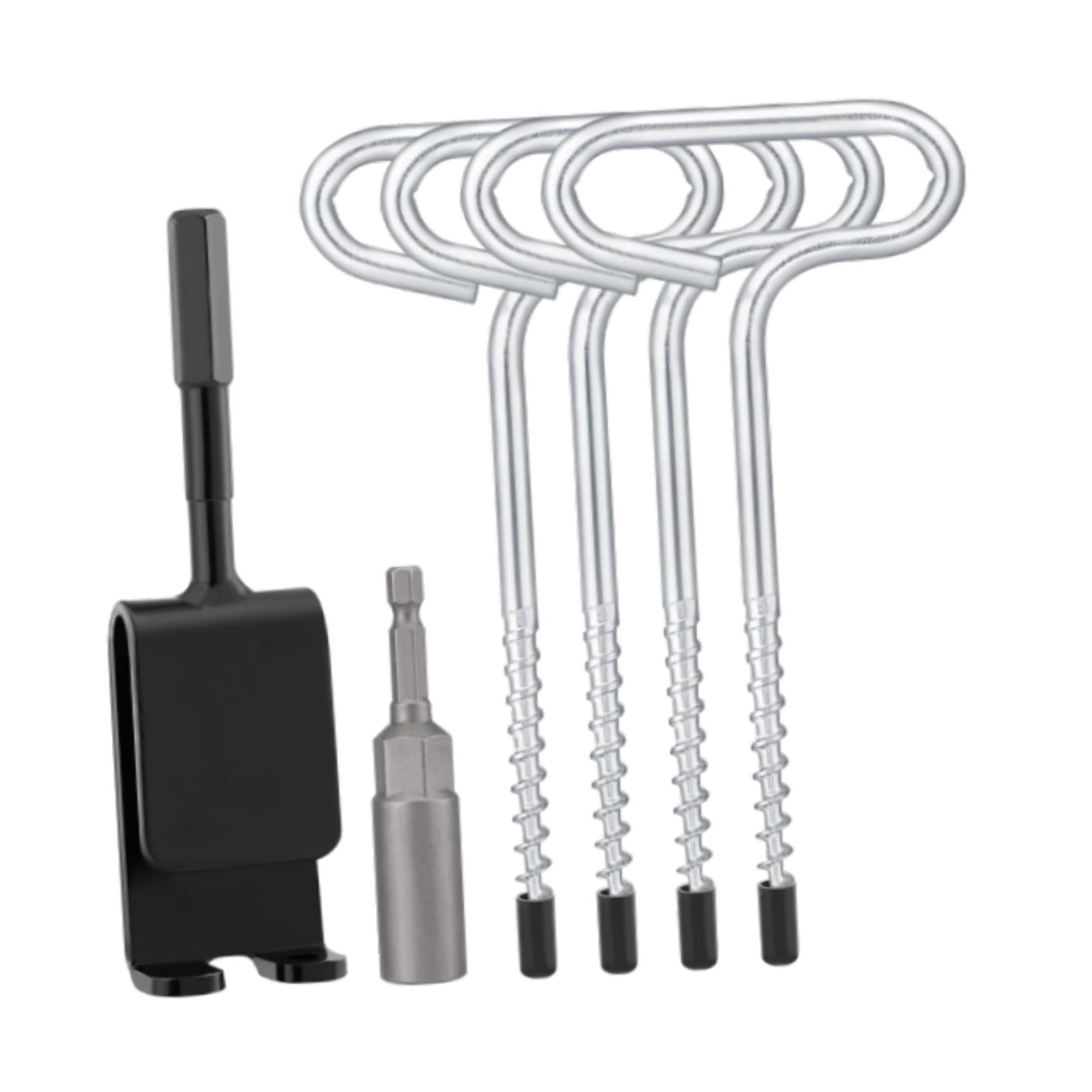 Colaxi Ice Anchor Drill Adapter Ice Fishing Anchor Tool Portable,for Setting up Ice Fishing Shelter Tent for Ice Fishing Tent Stakes
